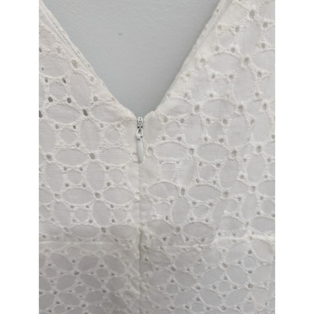 NEW American Living White Cotton Eyelet Lined Fit and Flare Dress Size 8 - Picture 6 of 11